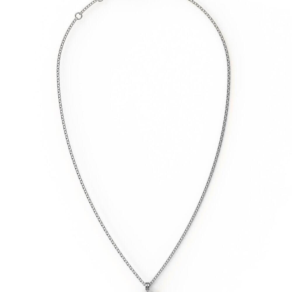 Sterling Silver Amethyst Heart Necklace_0