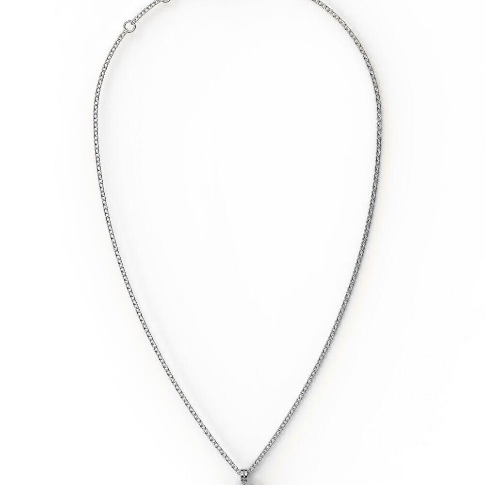 Sterling Silver Moonstone Heart Necklace_0
