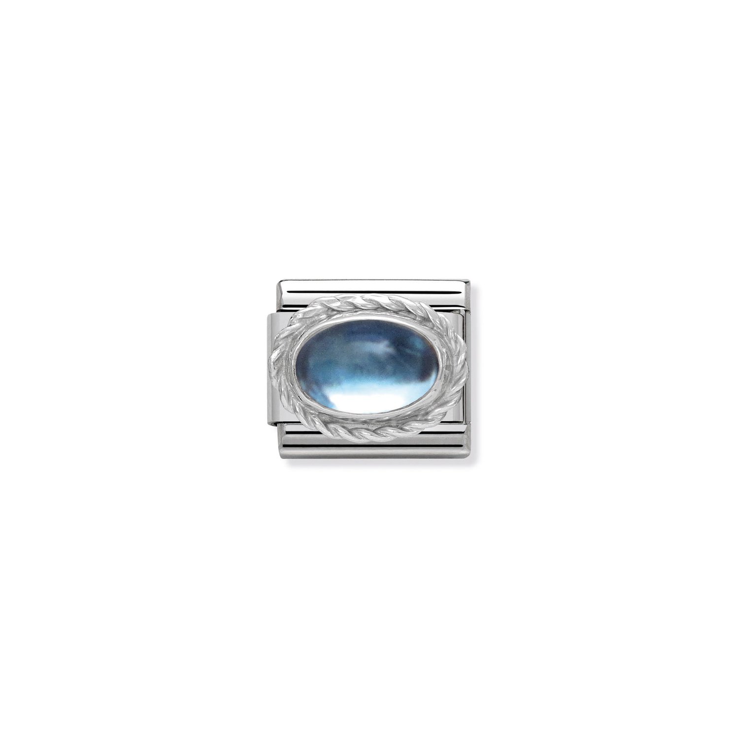 Light Blue Topaz Twist Setting Composable Charm_0