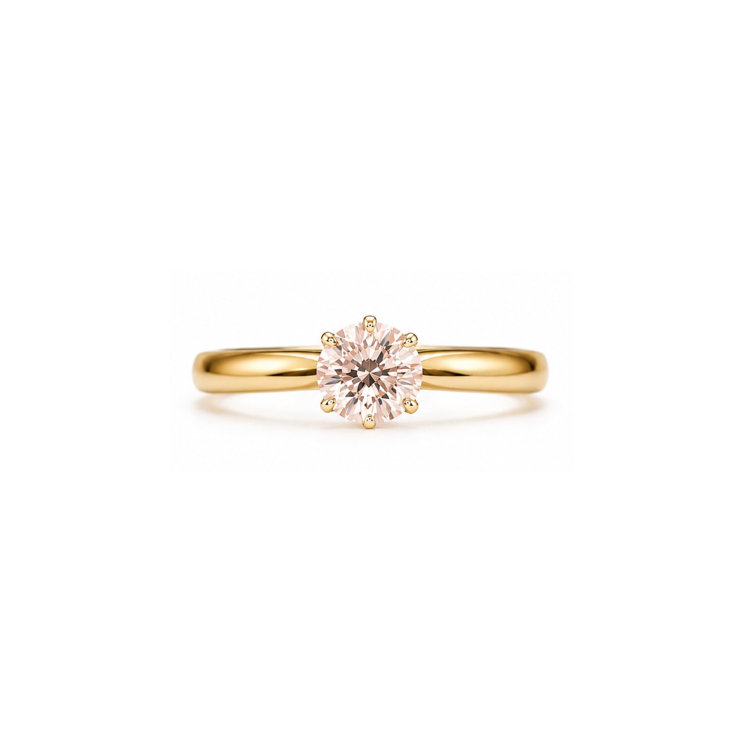 9ct yg Pink Lab Diamond Solitaire .51ct_0