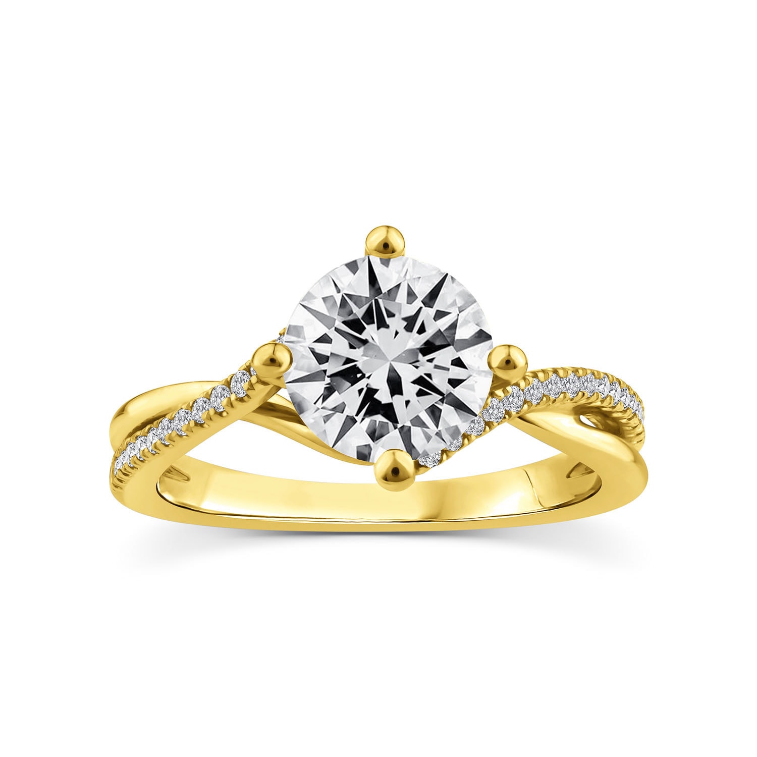 9ct Yellow Gold Lab Grown Diamond Ring_0