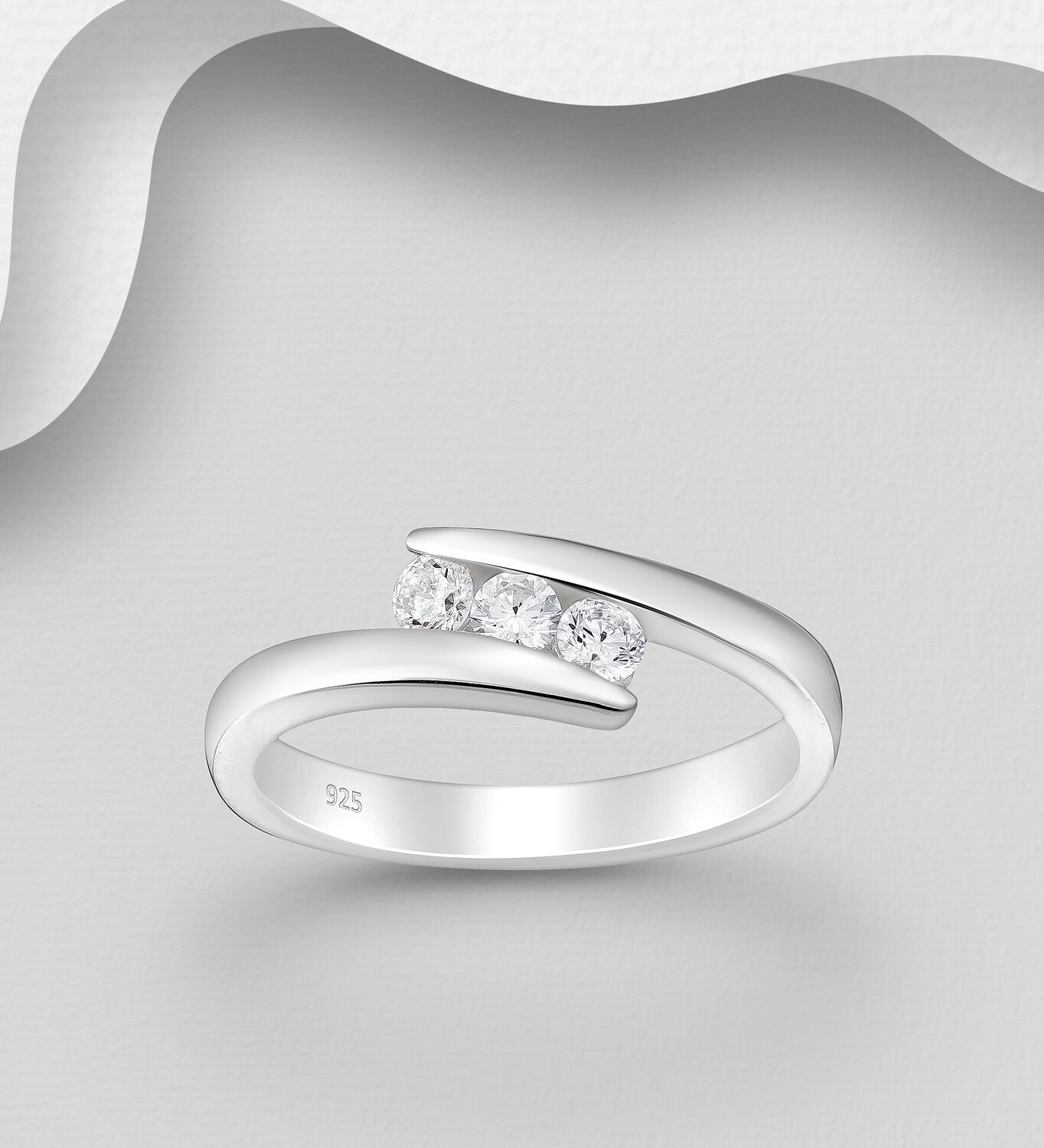 Silver 3x CZ Ring_0