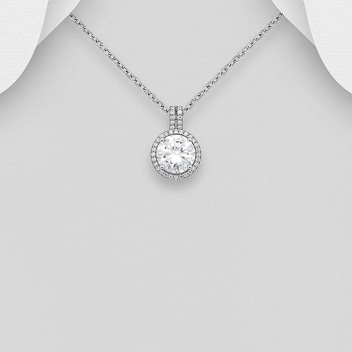 Silver CZ Pendant_0