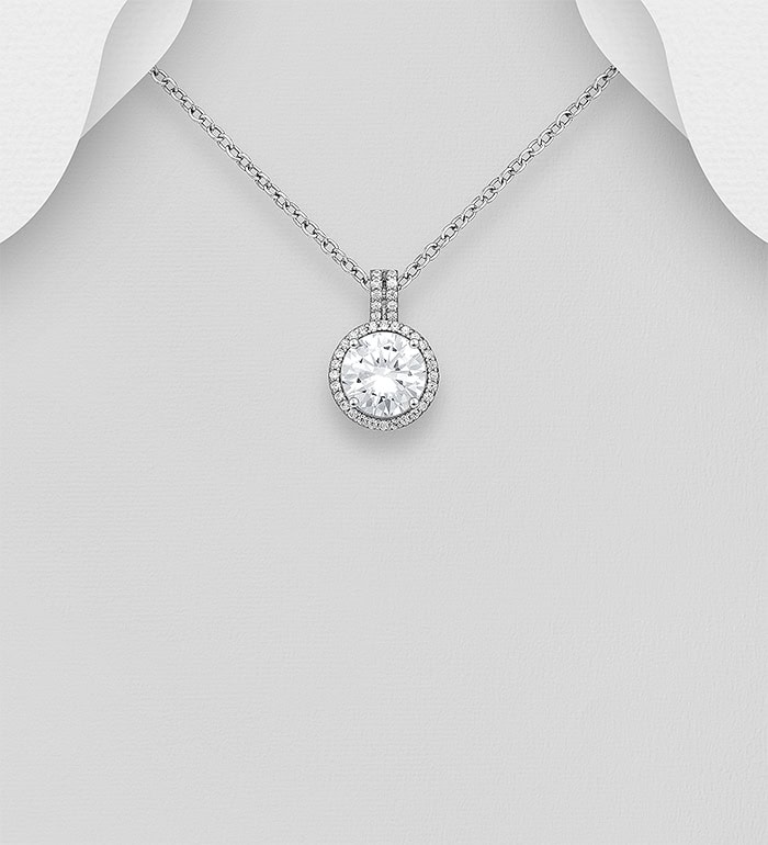Silver CZ Pendant_0