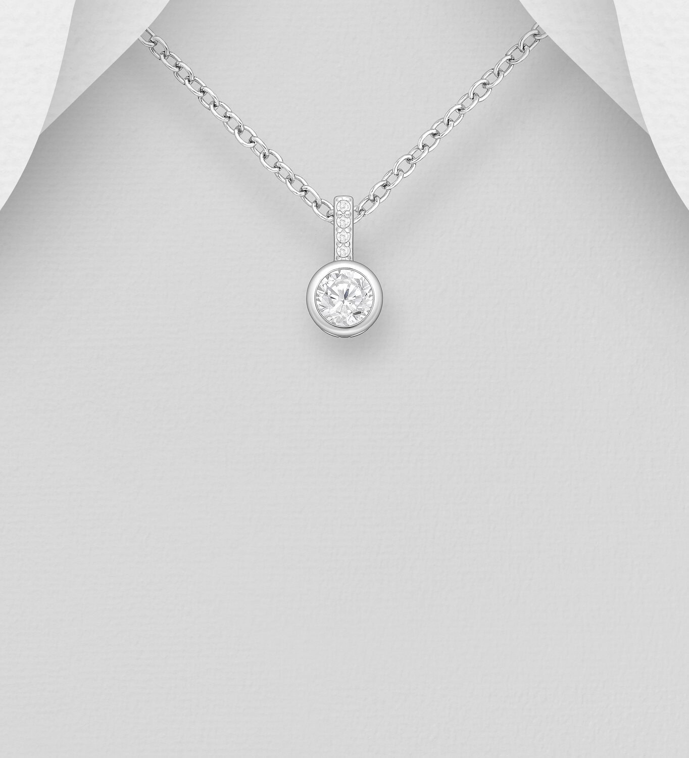 Silver CZ Pendant_0