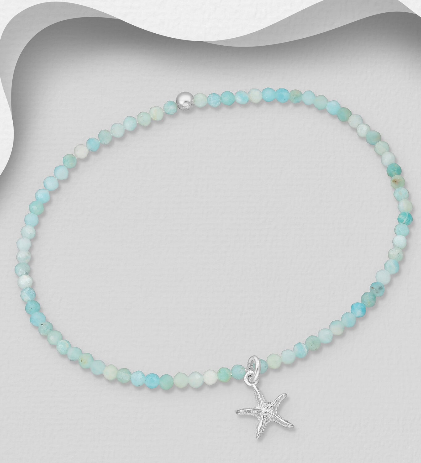 Amazonite Bracelet with Starfish Charm_0