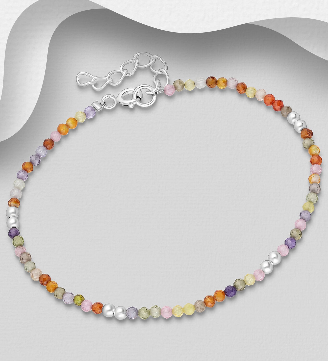 Colourful Beaded Bracelet - Adjustable_0