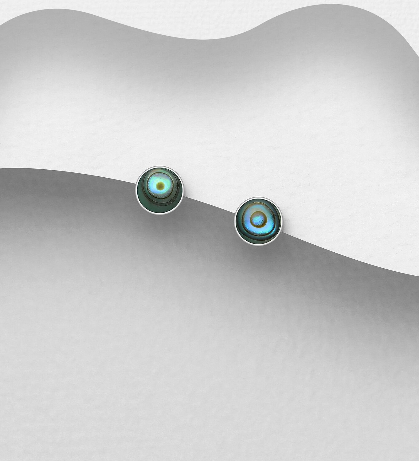 Silver 4mm Paua Studs_0