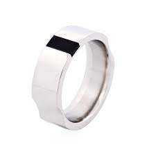 polished stainless steel and onyx ring_0