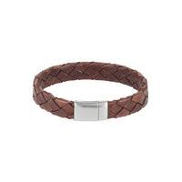 Italian Leather and Steel Bracelet 21.5cm_0
