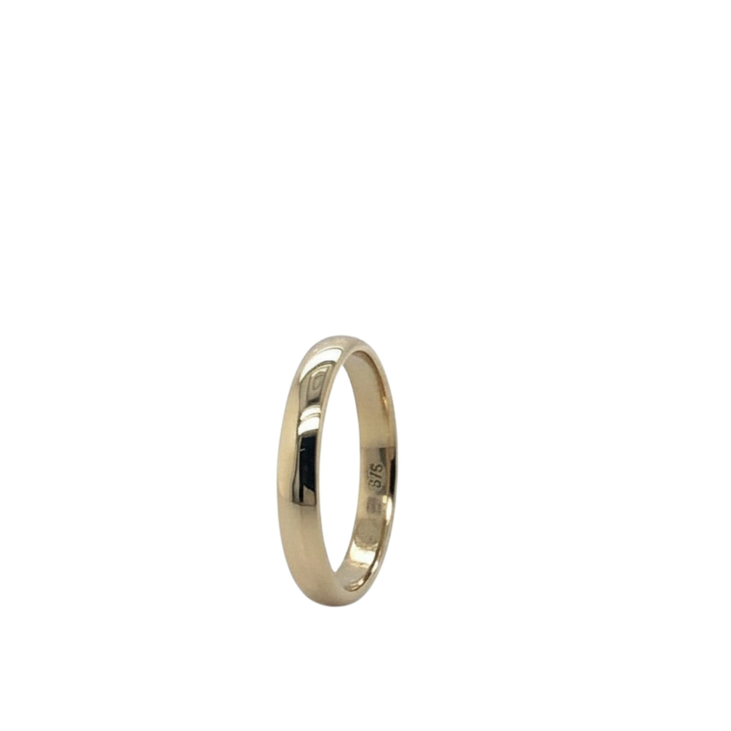 9ct yg 3mm wedder size Q 3.07gm_0