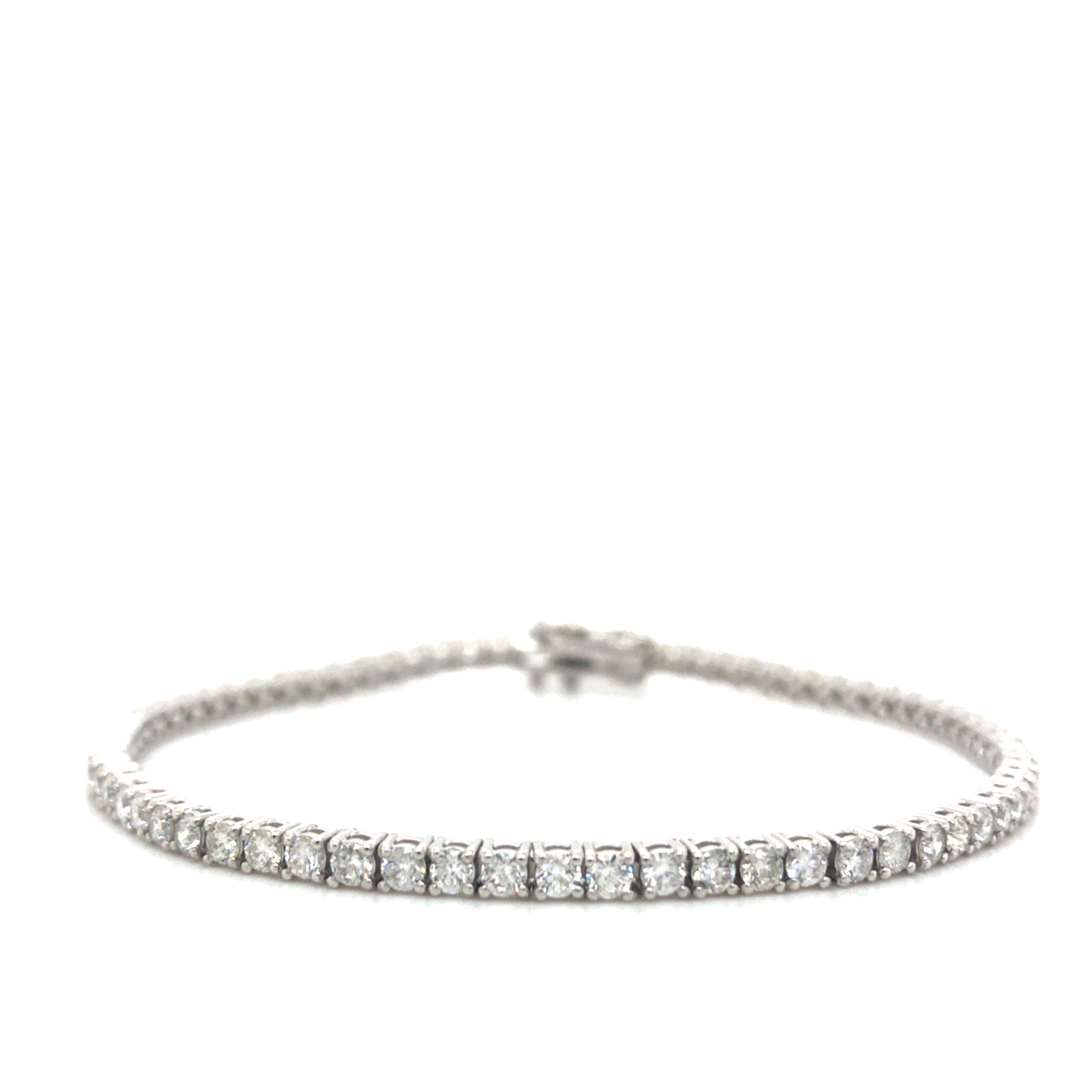 14k wg diamond tennis bracelet 3ct tdw_0