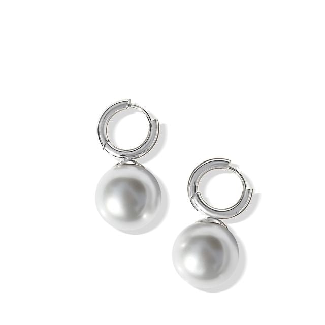Steel Me Round Pearl Earrings_0