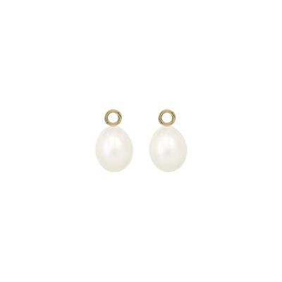 7mm Fresh Water Pearl Drop 9ct Yellow Gold Earring Component_0