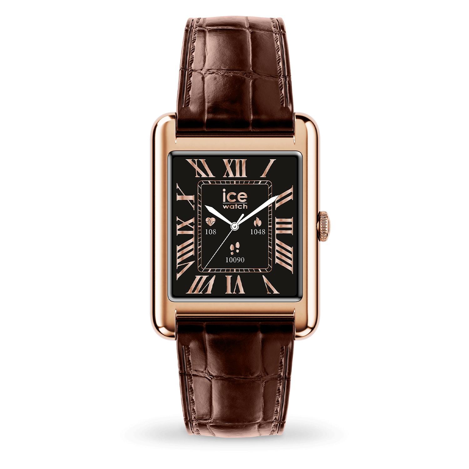 ICE Smart TKS 2.0 - Rose Gold - Brown Leather Strap_0