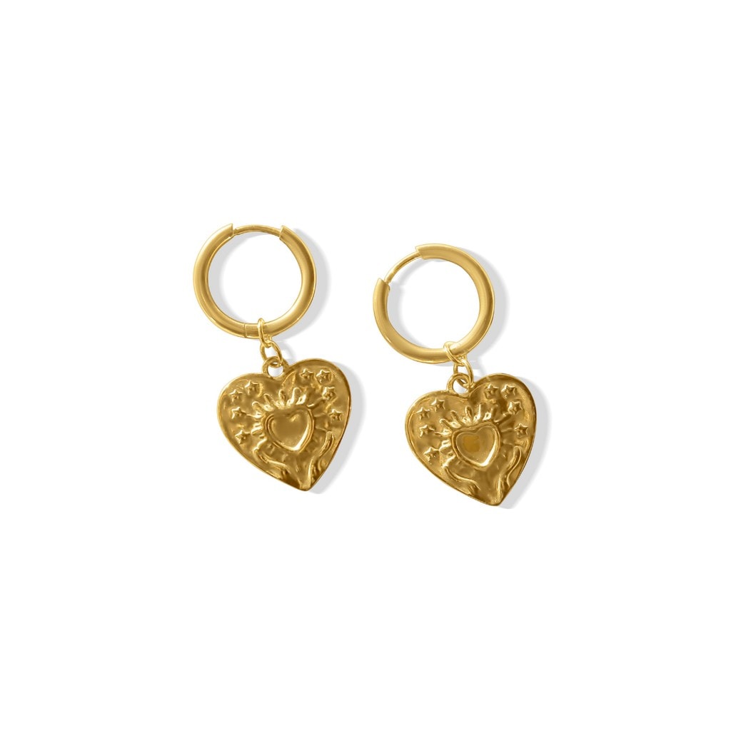 Steel Me Boho Heart Earrings_0
