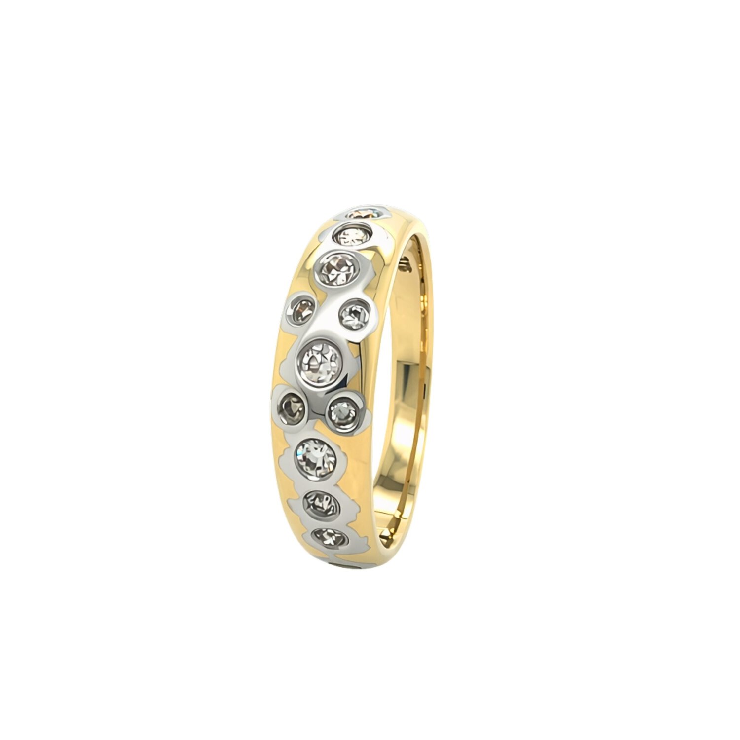 9ct Gold Punch Set Diamond Ring_0
