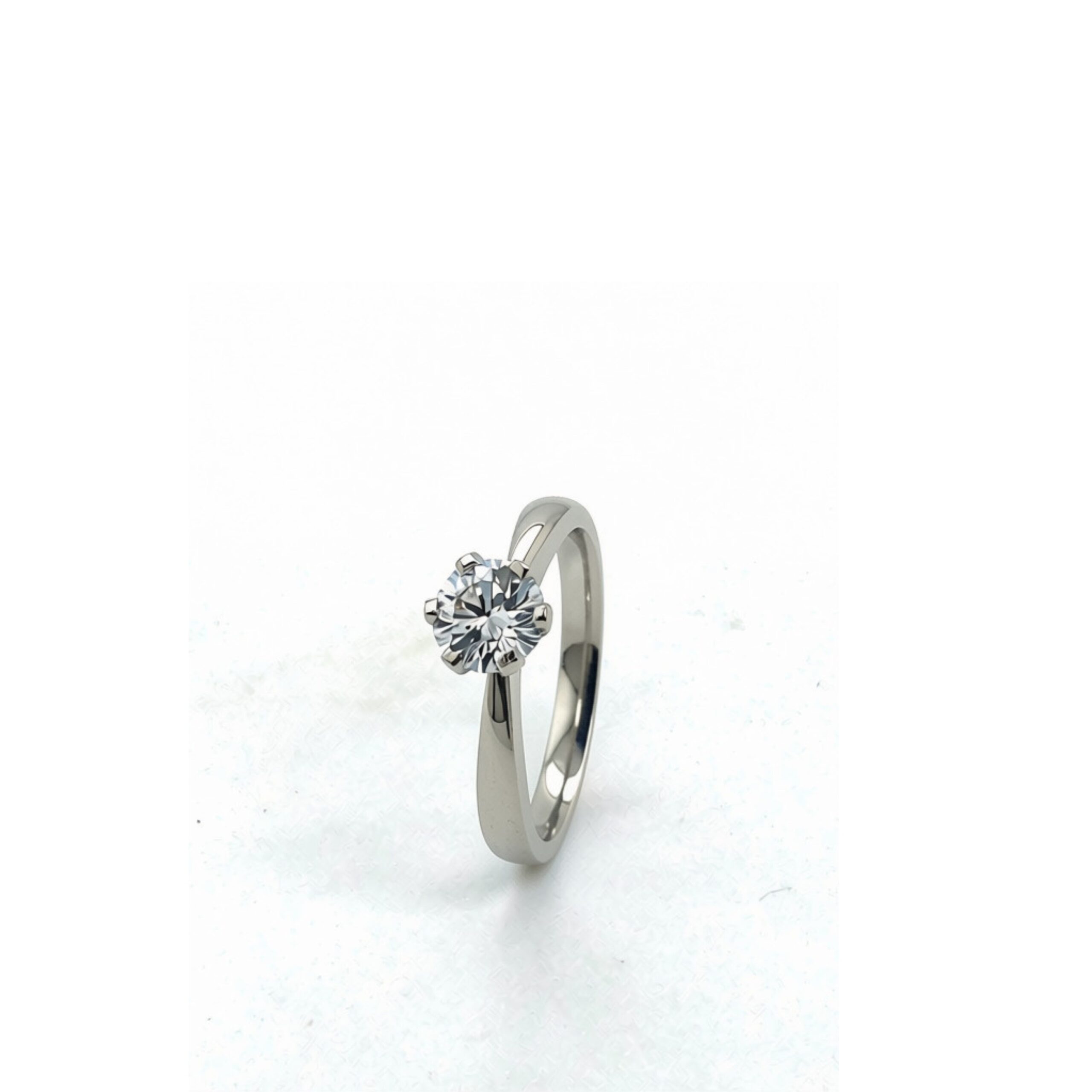 Platinum .80 solitaire ring 6 claw lab D VS1 ideal cut size N1/2_0