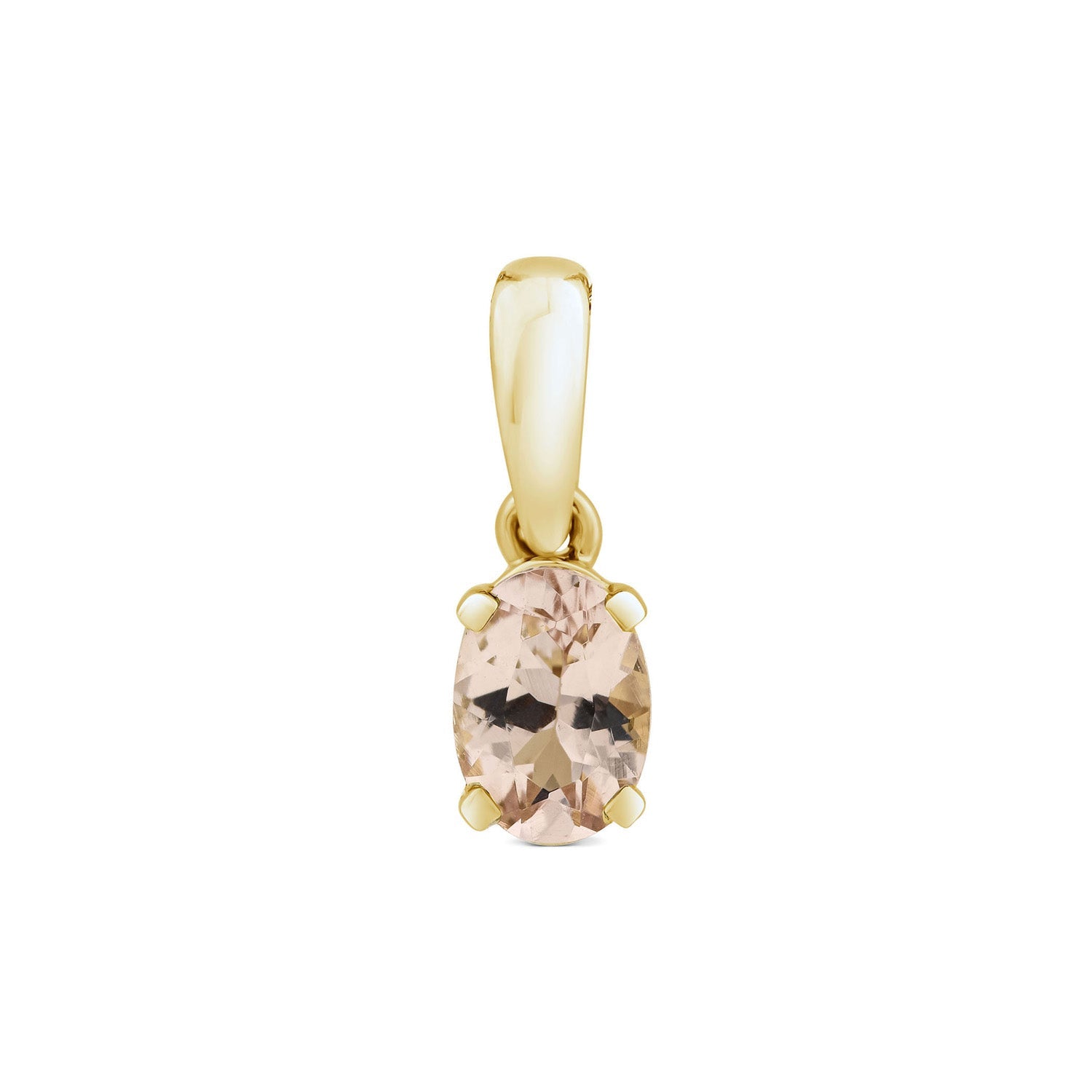 9ct yg oval morganite pendant_0
