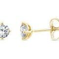9ct yg lab diamond solitaire stud earrings .50ct tdw_0