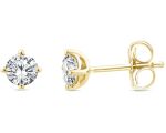 9ct yg lab diamond solitaire stud earrings .50ct tdw_0