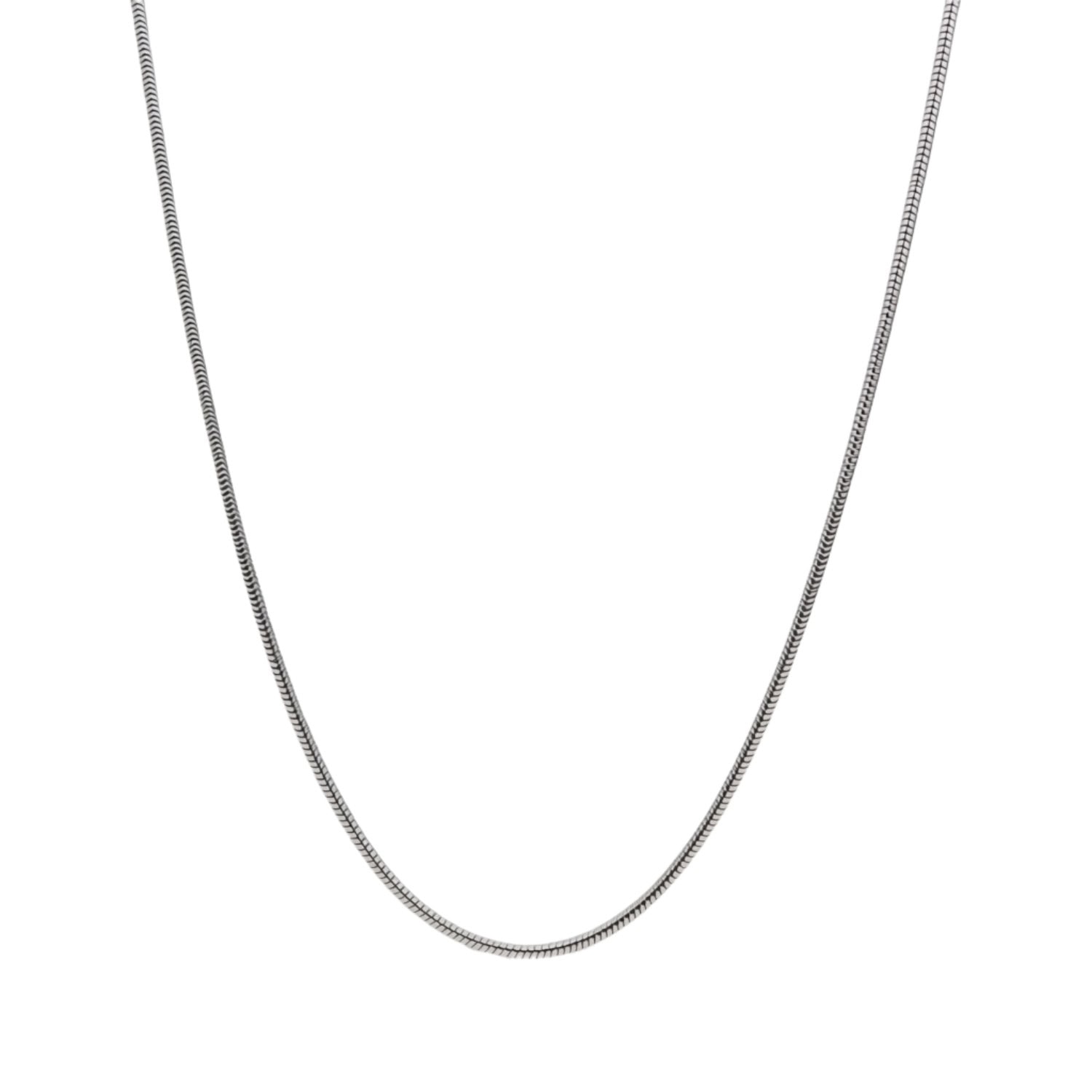 ss 1.9mm round snake chain 45cm_0
