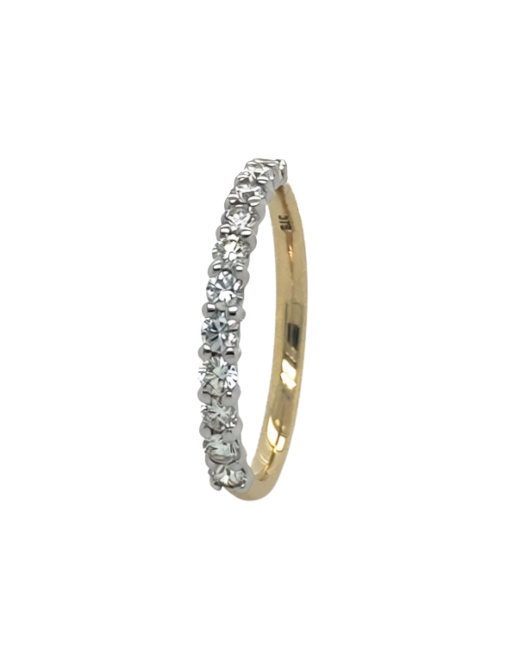 9ct yellow and white Gold multi Diamond Band .50Pt TDW_0