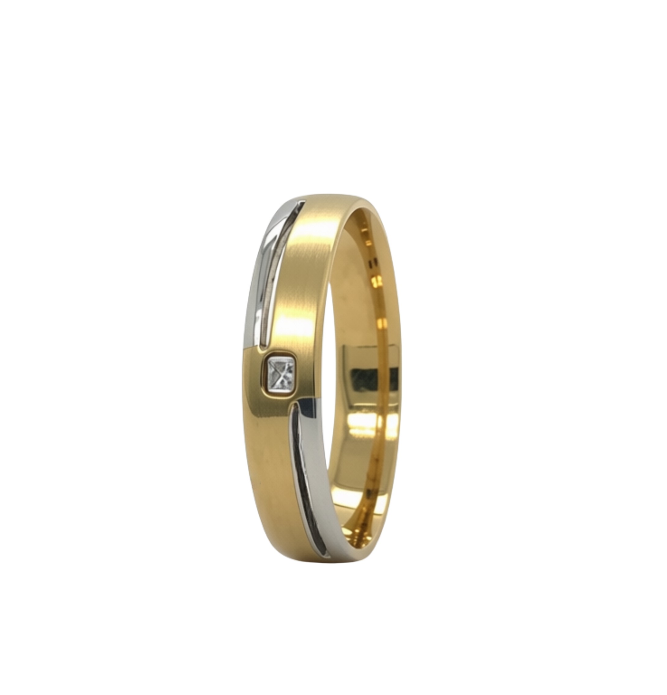 9ct yw gents wedder with diamond .03pt 4mm_0