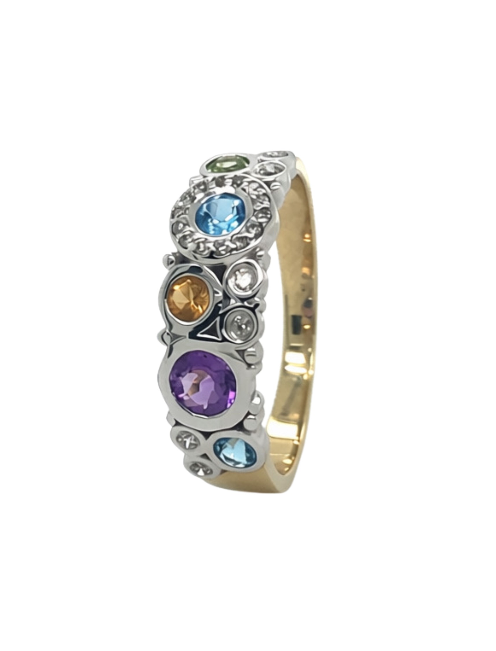 9ct yg amet/cit/blu top/dia ring .13pt tdw_0