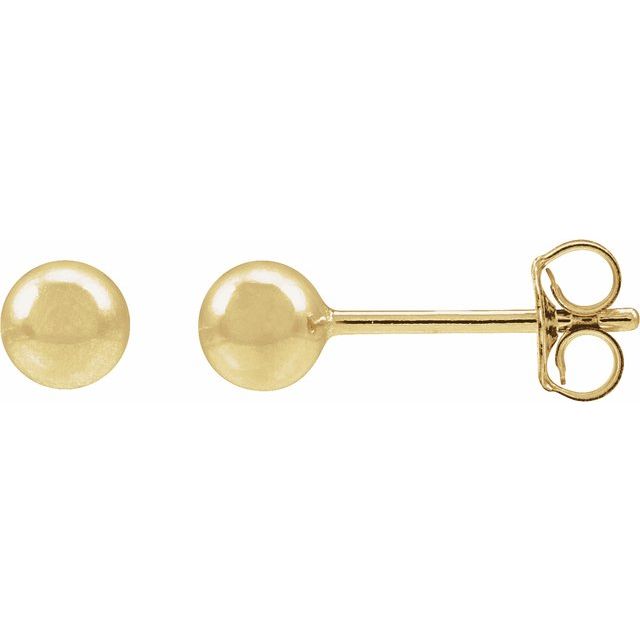 14ct Yellow Gold, Silver filled stud earrings._0