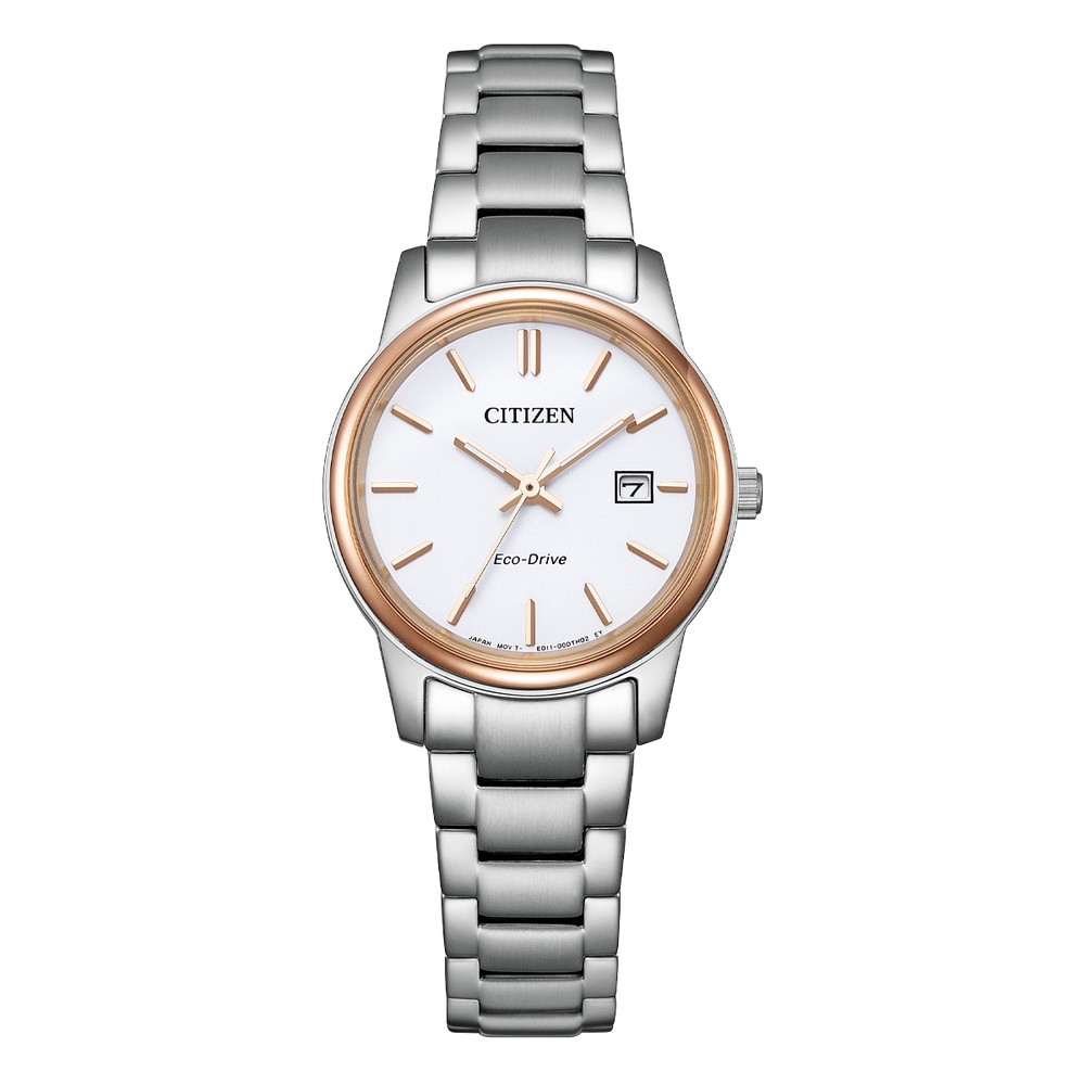Citizen Eco-Drives Ladies Bi-Tone Watch 50mtr Water Resistant_0