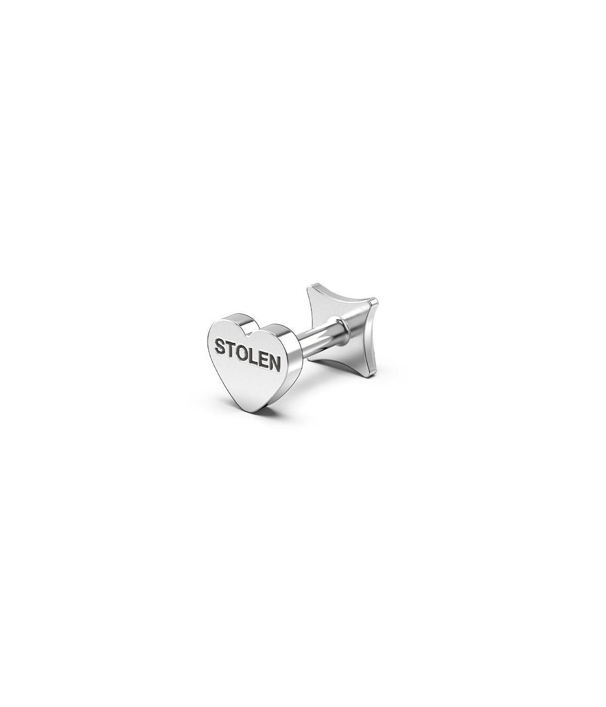 Stolen Heart Flat Back Single Earring_0