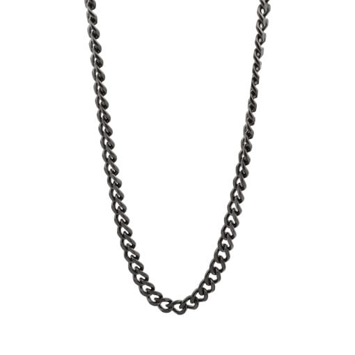 Ion plated Gun Metal Stainless Steel Curb Link Chain_0