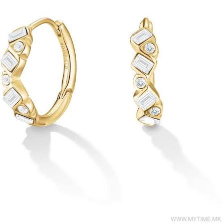 Rosefield baguettes cz stone set hoop earrings_0