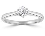 9ct White Gold 0.70ct Solitaire Diamond Ring_0