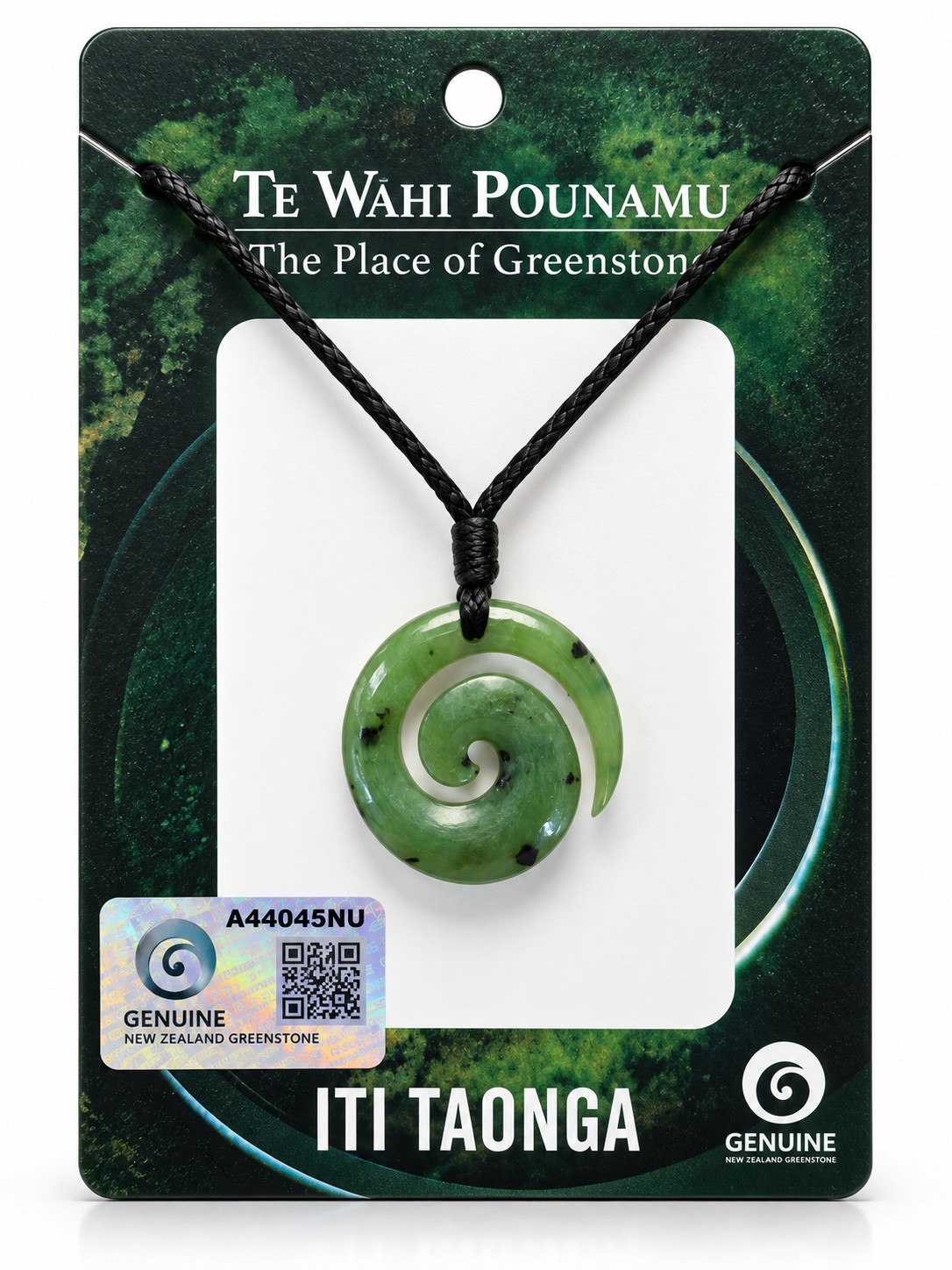 NZ Greenstone Mini Koru Pendant_0