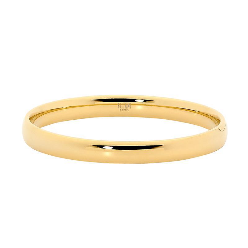 Stainless Steel Gold Plated Plain Bangle_0