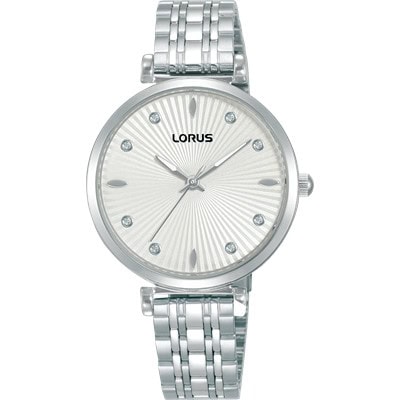 Lorus lds silver ana 50mtr watch w stones in dial_0